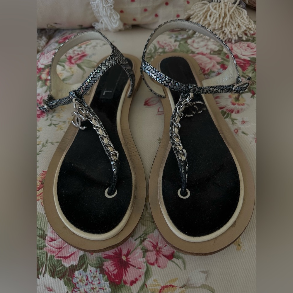 Authentic Chanel Sandals.